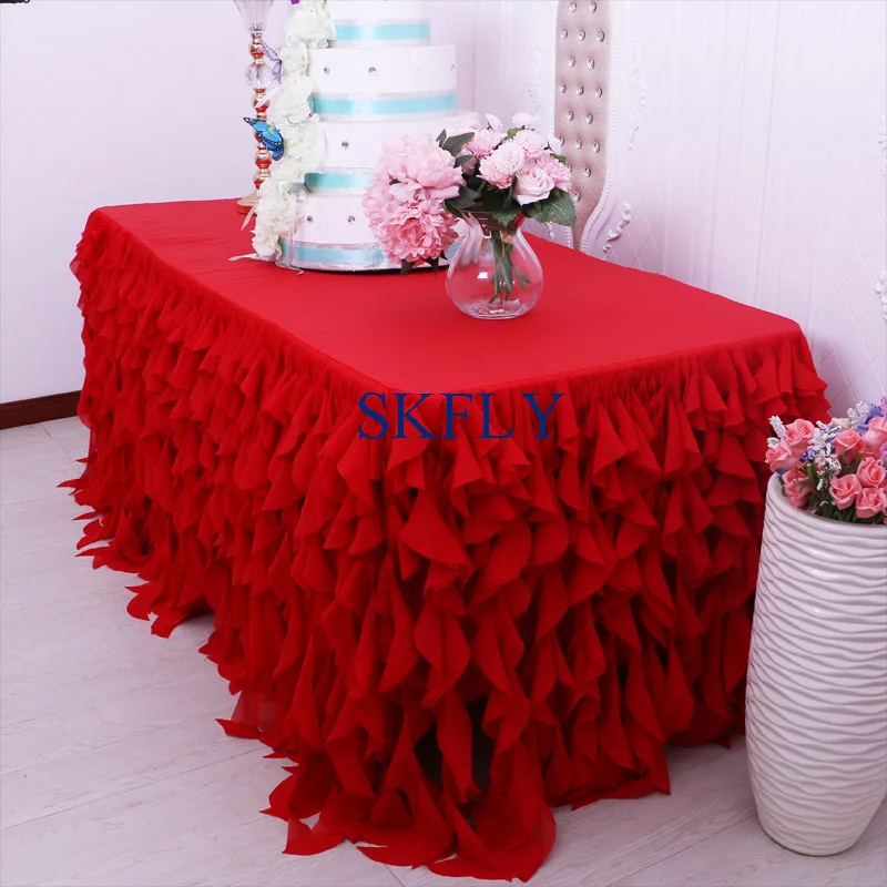 CL037K День Рождения Вечеринка 6 футов прямоугольная курчавая ива frilly синяя
