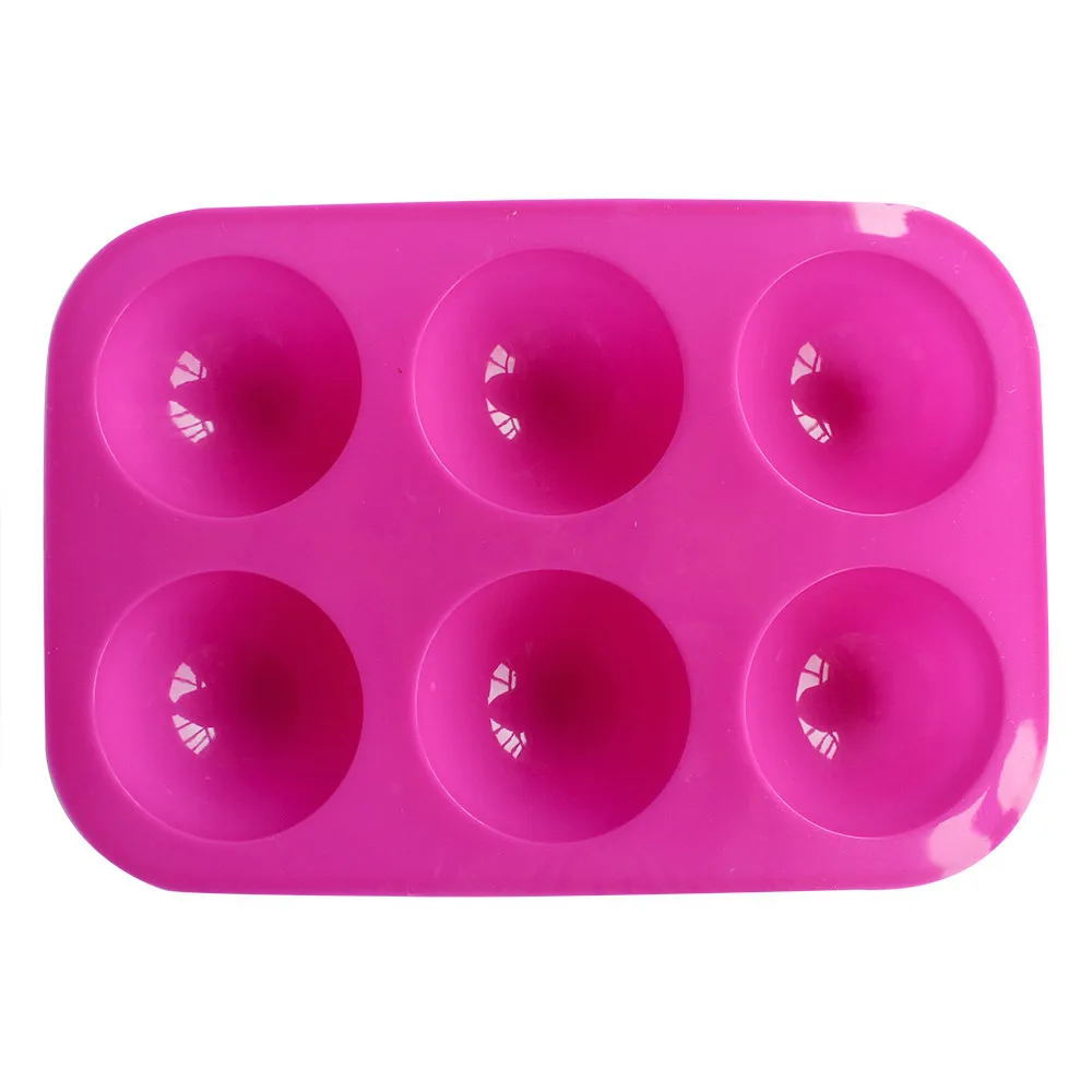 LIRUIKA силиконовые формы торт 6 отверстий полусферы Форма мыло ручной работы