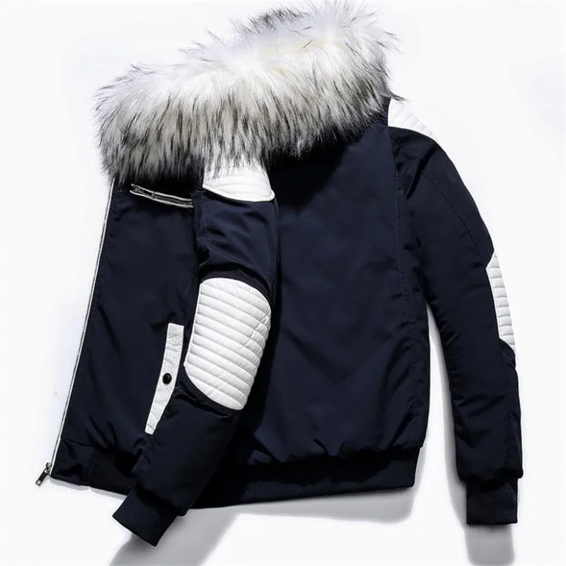 Осенне зимняя новая мужская хлопковая куртка Толстая Теплая Повседневная с
