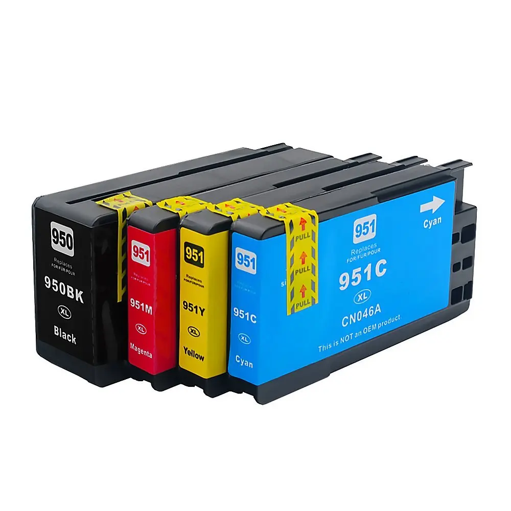 4 упаковки совместимы с 950XL 951XL чернильные картриджи для OfficeJet Pro 8600 8100 8610 8620 8660 8630