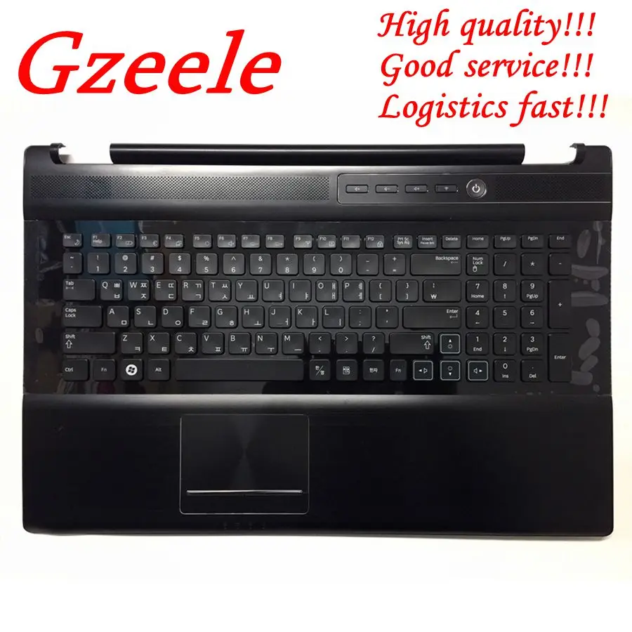 QH new KR Keyboard Plamrest Cover For Samsung NP-RF710 RF711 NP-RF711 RF710 Series upper case keyboard bezel black touchpad | Компьютеры и