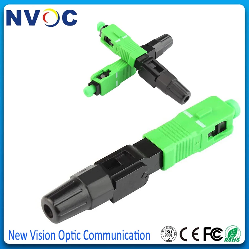 200 шт./пакет волоконно оптический Быстрый разъем SC/APC покрытый проводной для
