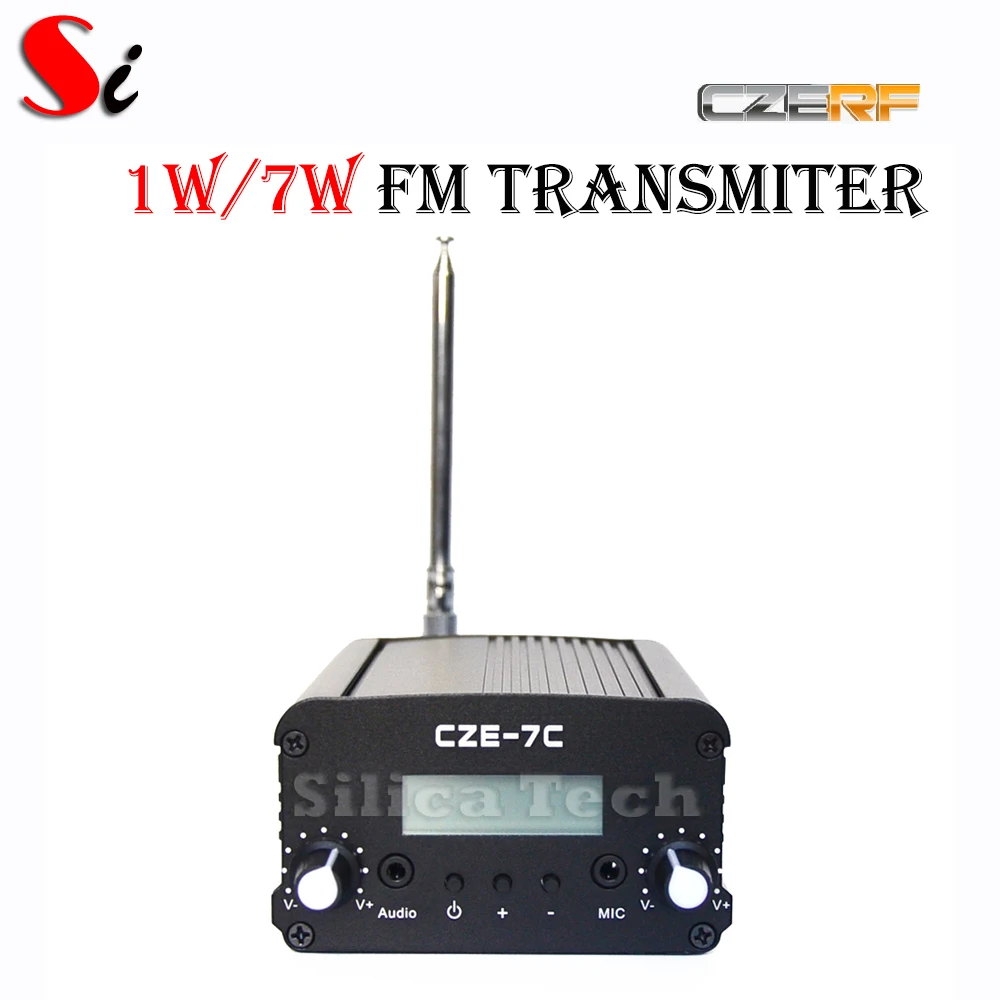 CZERF 1 Вт/7 Вт трансляции радиостанции CZE 7C Стерео PLL FM передатчик + Ant комплект|Теле- и