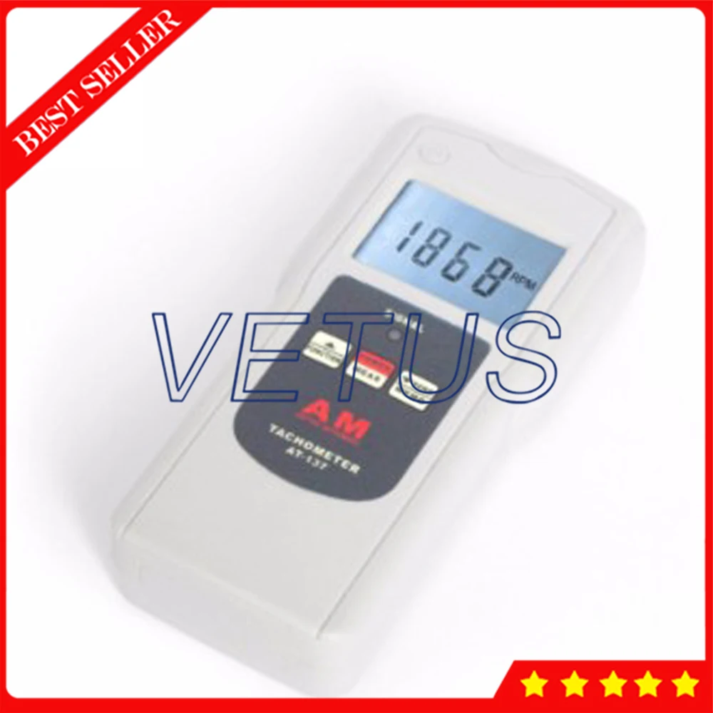 AT-137P Digital Display Tachometer With 50 to 600mm Laser tach detecting distance For Motor Fan washing machine Automobile | Инструменты