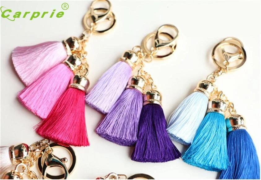 CARPRIE Ice Silk Tassel Pompom Автомобильная Сумочка с брелоком для ключей Oct18 2018|Кольца
