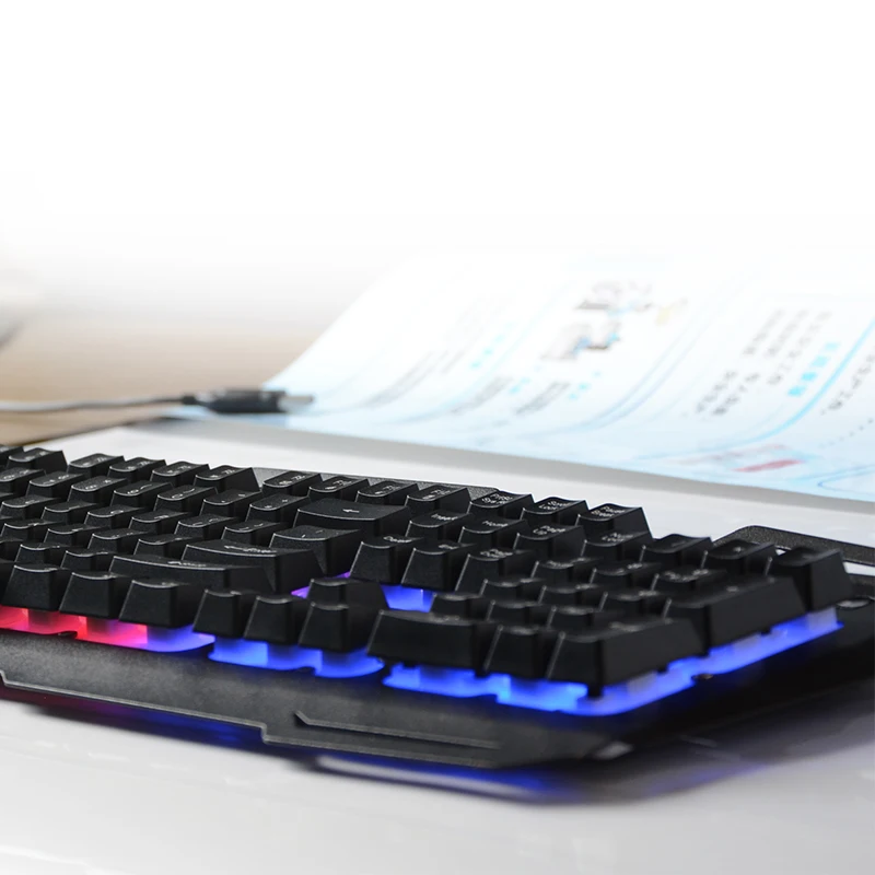 AK 400 игровой проводная клавиатура с USB Gamer клавиатуры 104 замок для шкафов Панель