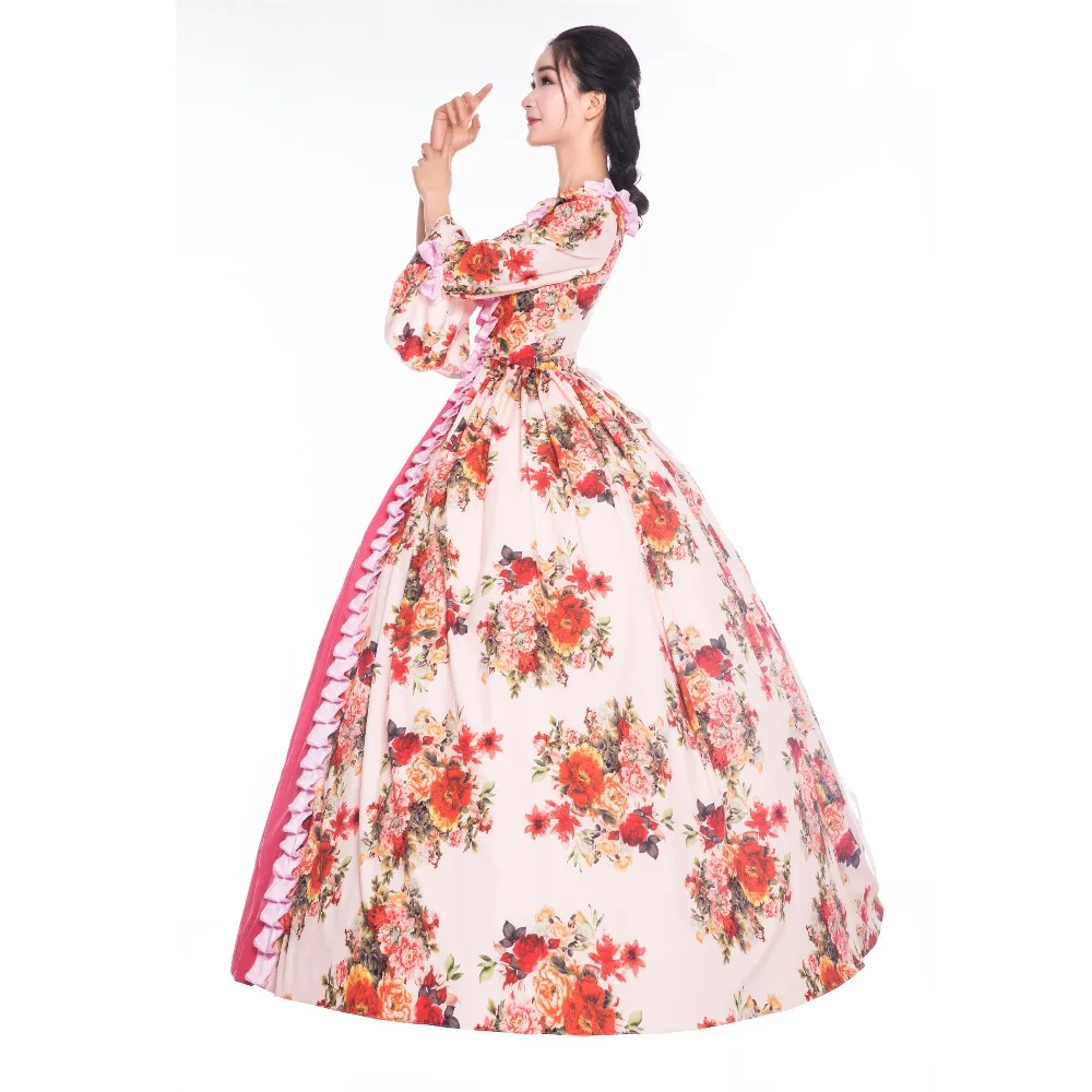 Лучшие продажи Rococo в викторианском стиле платье времен розовый Marie Антуанетты