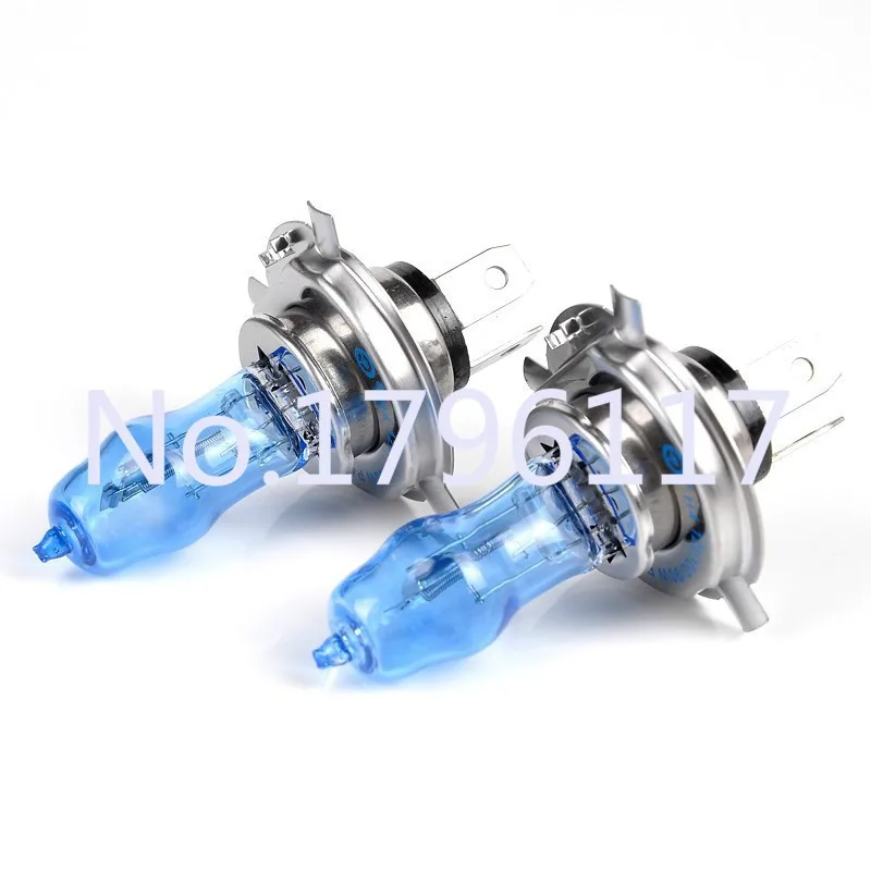 Галогенные лампочки супер белого цвета для автомобиля.2 х H4 9003 HB2 P43T 12В 5500К 100 Вт. |