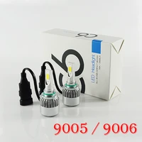 9005 9006 hb34 72w 7600lm cob c6 led headlight conversion kit all in one built in fan 2 side driving fog pure white lamps bulbs