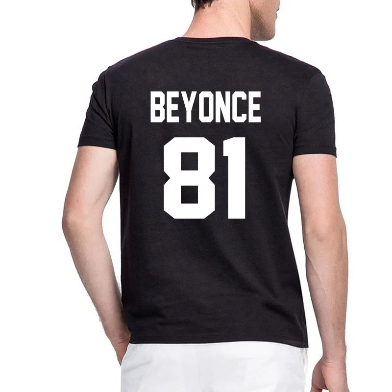 BEYONCE 81 Футболка с принтом на задней стороне Beyonce год рождения графическая