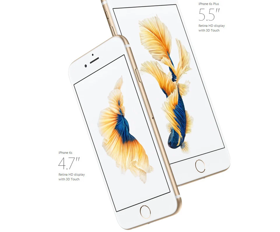 Apple iPhone 6S/6S плюс Чехол мобильного телефона IOS двухъядерный процессор, 2 Гб Оперативная память 16 Гб/64/128 ГБ Встроенная память 12.0MP функция отпечатков пальцев, 4G, LTE смартфон