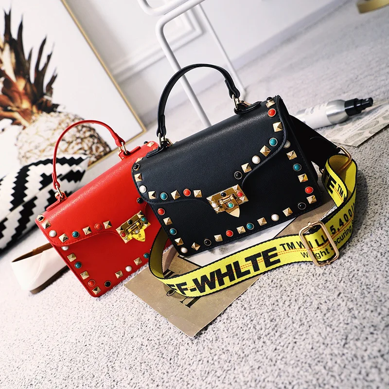 Женские мини сумки заклепки алмазы женщины сумку дизайнер Crossbody сумка для женщин