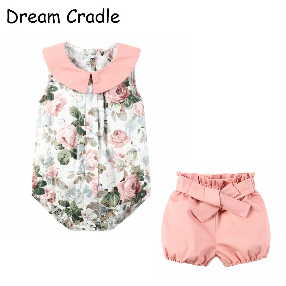 Dream Cradle/Одежда для маленьких девочек Детский комбинезон с воротником Питер Пэн и