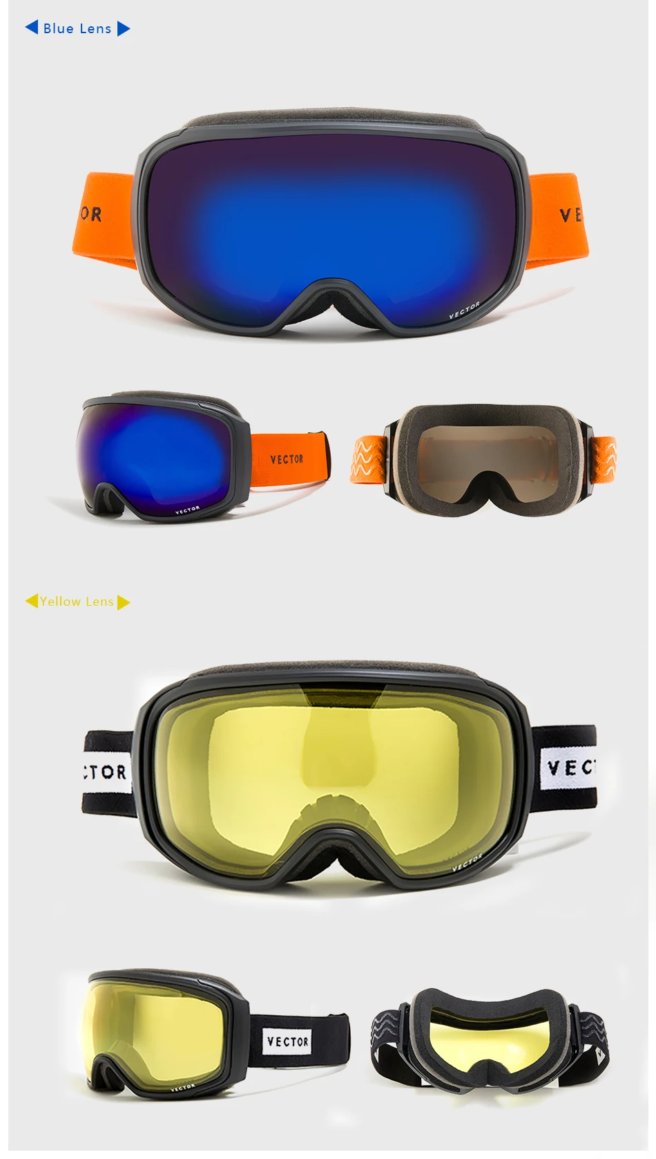Professional Ski Goggles Snowboard New Men Women Double Layers UV400 Anti-fog Winter Sport Skiing GlassesMask Skate Eyewear