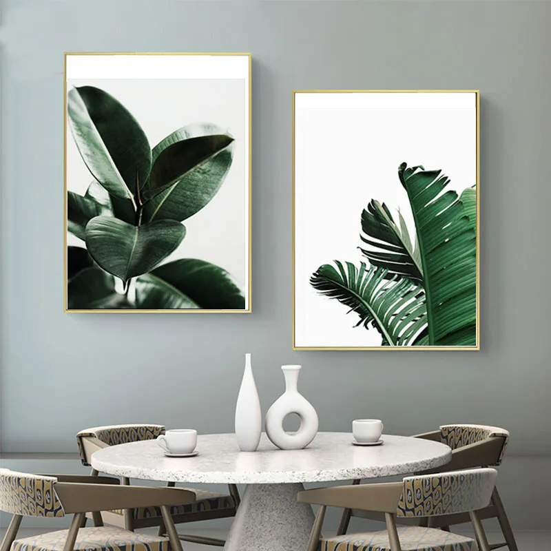 Цветочный принт минимальная фотография тропический лист современный холст