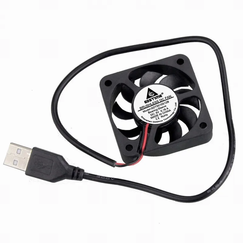1 шт. Gdstime 5 см 50x50x10 мм в USB Бесщеточный Охлаждающий вентилятор постоянного тока 50 x