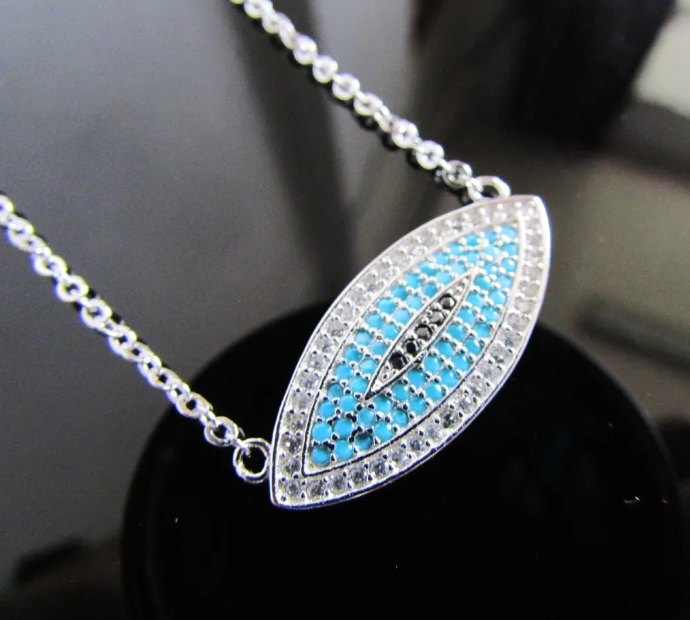 Ожерелье женское из серебра 925 пробы с фианитами