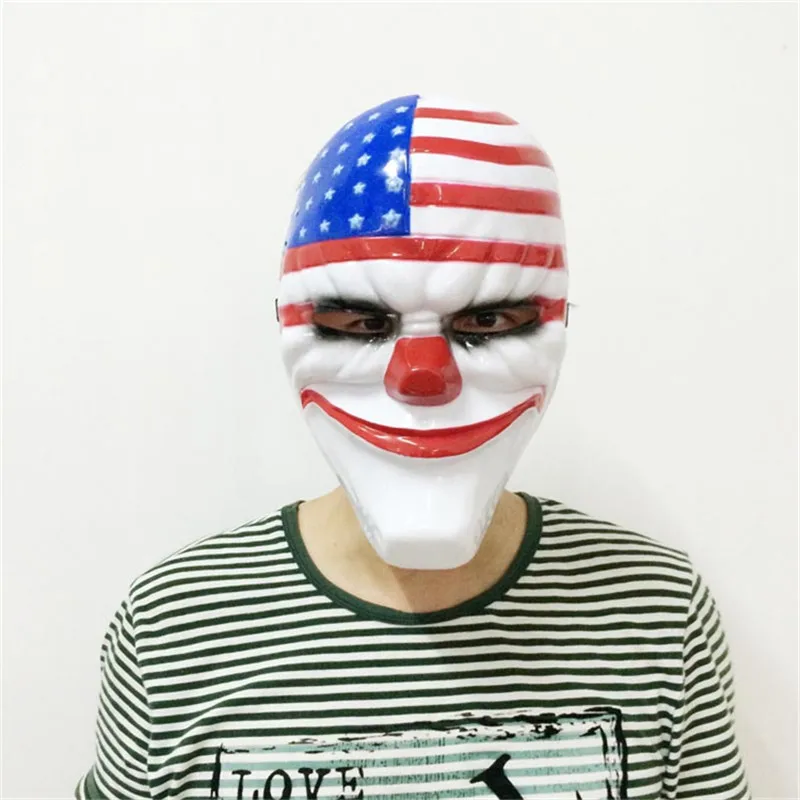 Креативная маска Payday ПВХ маска Далласа волк цепи Косплей хокстона Хэллоуин ужас Клоун Маска оплата день Хэллоуин Вечерние Маски HFA50