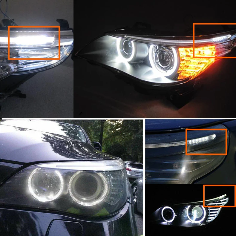 Светодиодные дневные ходовые модули для бровей 6000K 2835 SMD высокая мощность BMW E60 LCI 5