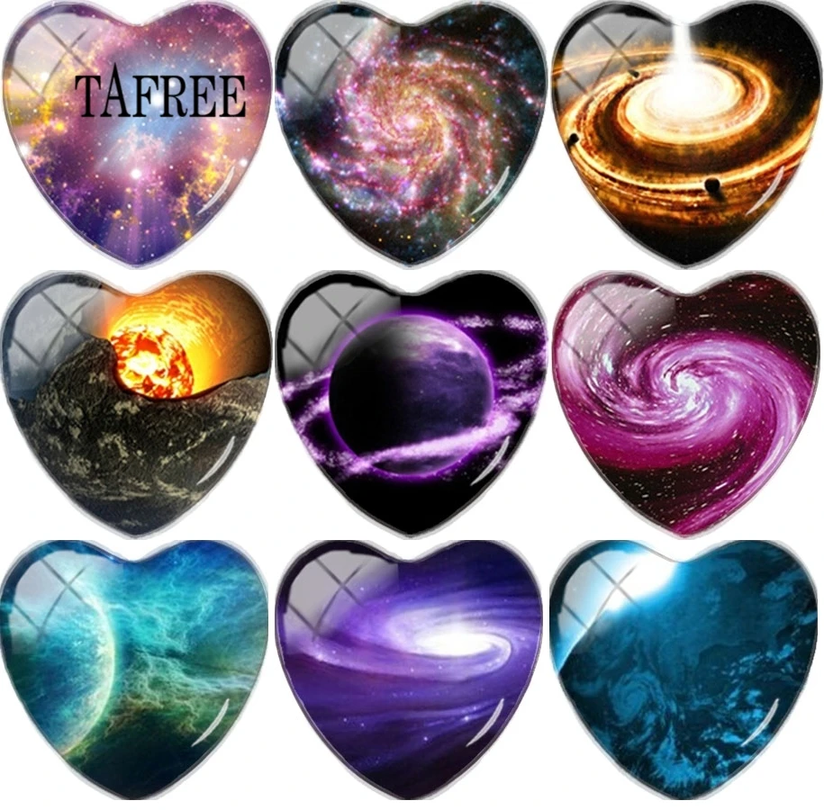 

TAFREE Fashion Space Nebula Glass Cabochon Dome Astronomy Geek Handcraft Jewelry Nebula Galaxy Space DIY Jewelry