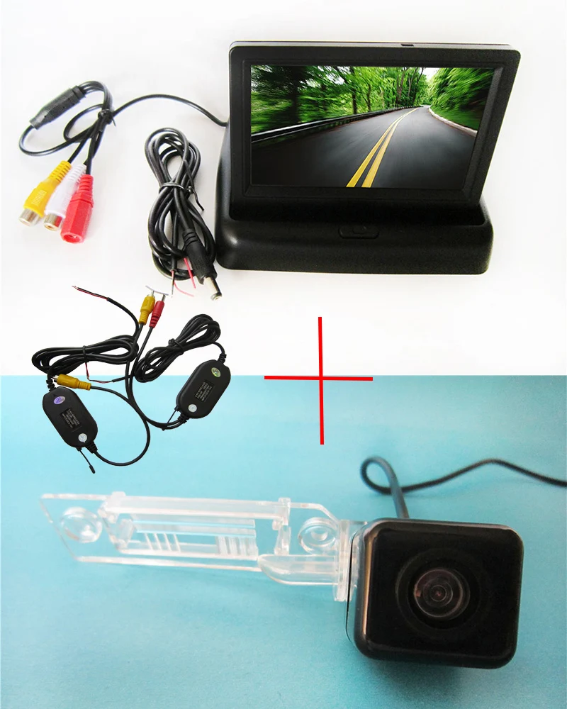 

Wirelelss Автомобильная камера заднего вида для VW Golf Passat Touran Caddy Superb/T5 Transporter/Multivan, с 4,3 дюймовым складным монитором