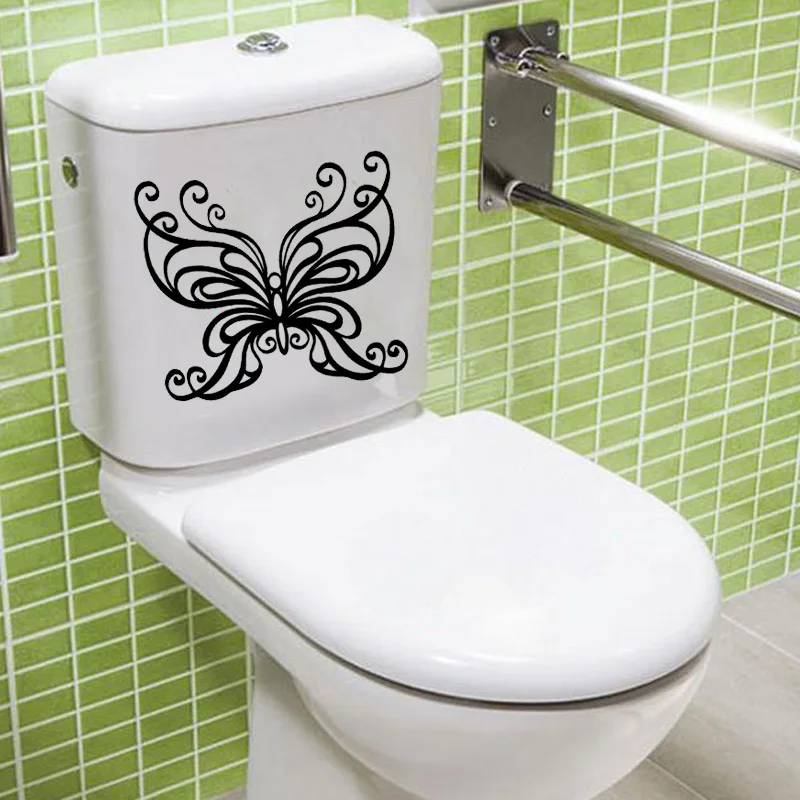 

Butterfly Sings Cartoon Fashion Animal Decor Toilet Decal Wall Sticker 6WS0293