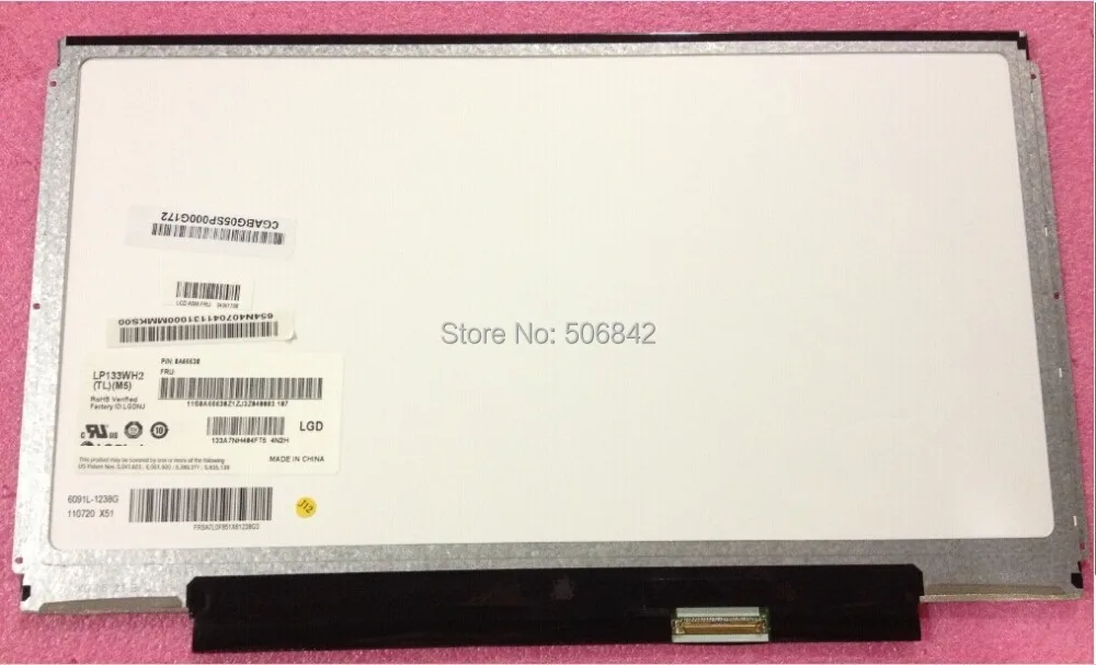 

13.3"laptop LED screen LP133WH2(TL)(M5) LP133WH2 TLM5 ,New 1366*768