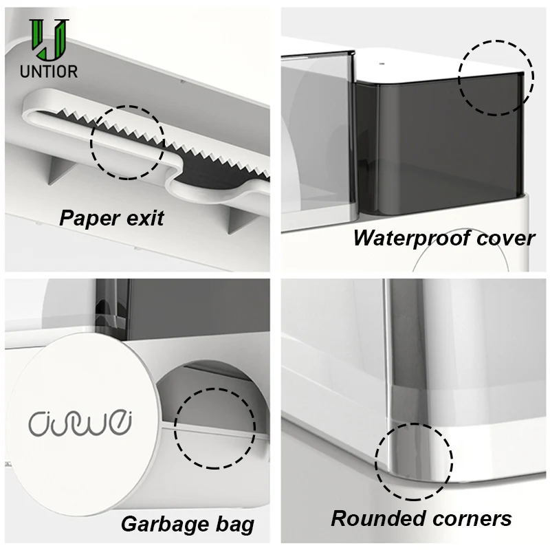 Настенный держатель для туалетной бумаги UNTIOR водонепроницаемый чехол салфеток