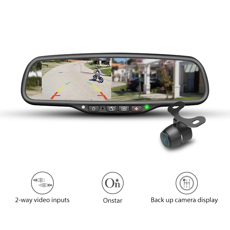 Зеркало заднего вида 4 3 дюйма для Chevrolet Buick GMC и Cadillac Jeep Audi|mirror monitor|rear view mirror monitorrear |