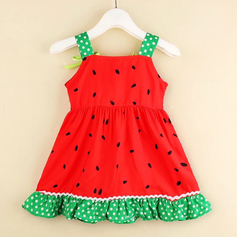 Rorychen Newest Red&ampGreen Toddler Infant Kids Baby Girls Summer Polka Dots Watermelon Dress Princess Party Wedding Tutu Dresses | Детская