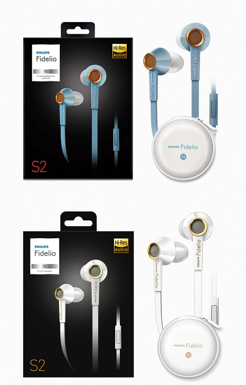 PHILIPS S2 Наушники-вкладыши Высокое разрешение Fever телефонный звонок провод контроль с пшеницей Поддержка HIFI гарнитуры официальный тест