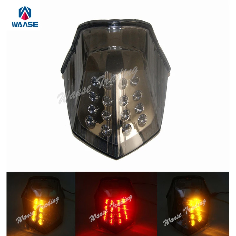 

waase Rear Tail Brake Turn Signals Integrated Led Light Smoke For 2009 2010 2011 2012 2013 2014 2015 YAMAHA Diversion 600 XJ600