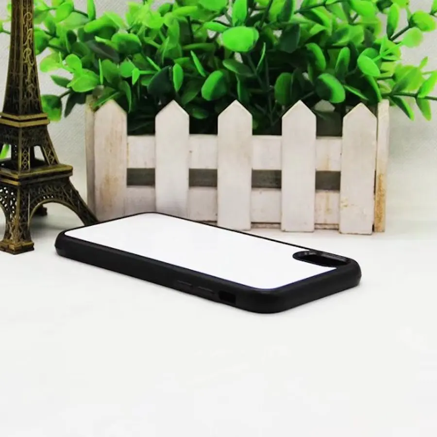 Для IPHONE X пустые 2D сублимационные ТПУ чехлы для сотовых телефонов, DIY печать резиновая задняя защитная крышка с белой металлической пластиной
