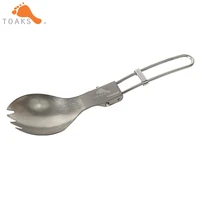 toaks t 21 titanium folding spork outdoor picnic and household dual use tableware spoon 152mm 17g