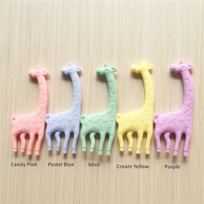Giraffe Chenkai 1 шт. прекрасный силиконовый Прорезыватель автомобиль ребенок мультфильм печенье Oreo Прорезыватель в форме печенья DIY Слон Бабочка животное Прорезыватель зубов - Цвет: Giraffe
