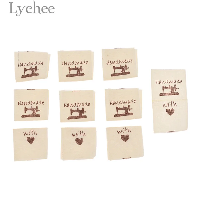 Lychee Life 200 шт. ручной работы с любовью милые моющиеся складные бирки флагом для