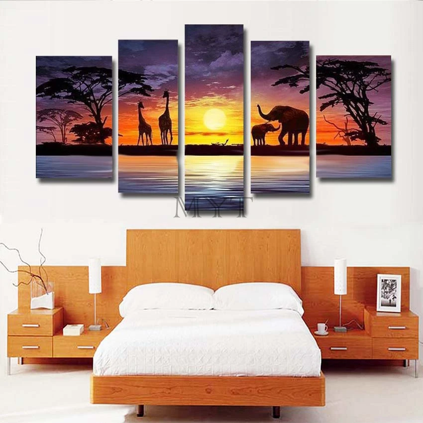 

2020 Posters And Prints Hand-painted Oil Painting Abstract Painting, African Deer Wall Painter House Decorative Five Myt-20