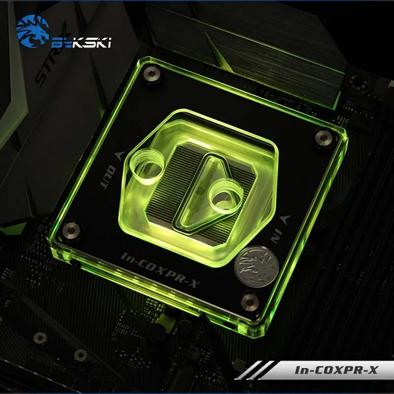 Водный блок Bykski для процессора Intel 115X 20XX RBW(5 В)/RGB(12 В) водный охладитель с