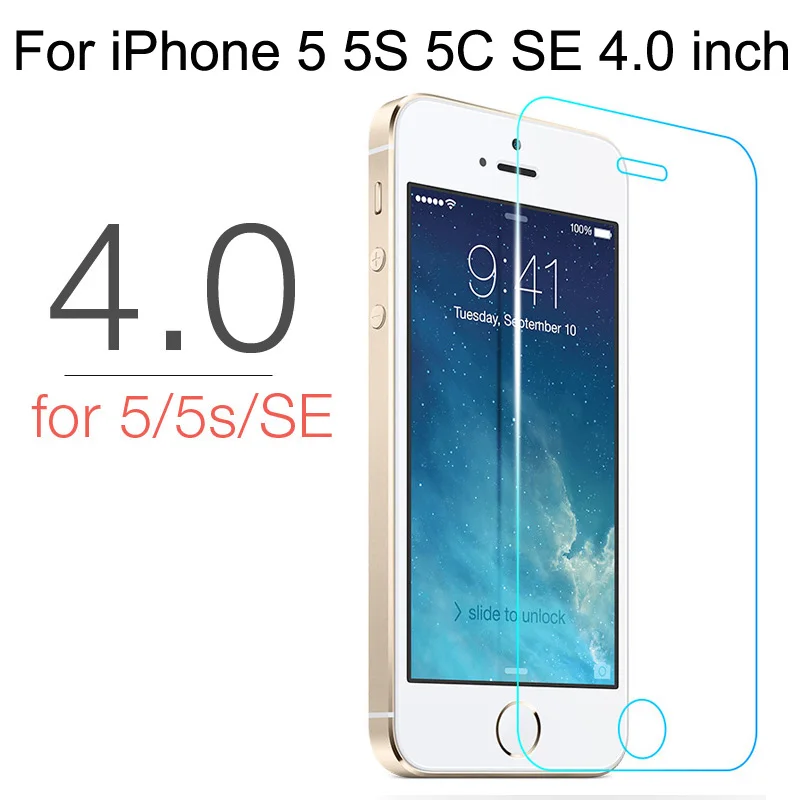 For iPhone 5 5s Закаленное стекло для iPhone X XS MAX XR 4 4s 5 5S SE 5c Защитная пленка для экрана iPhone 6 6s 7 8 Plus X glass протектор 10 10 шт - Цвет: For iPhone 5 5s