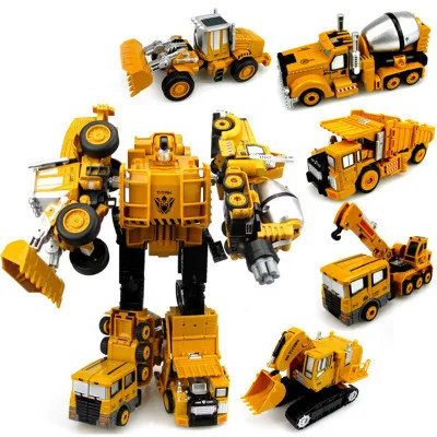 Мальчик игрушки 5in1 металлического сплава Engineering трансформации деформации