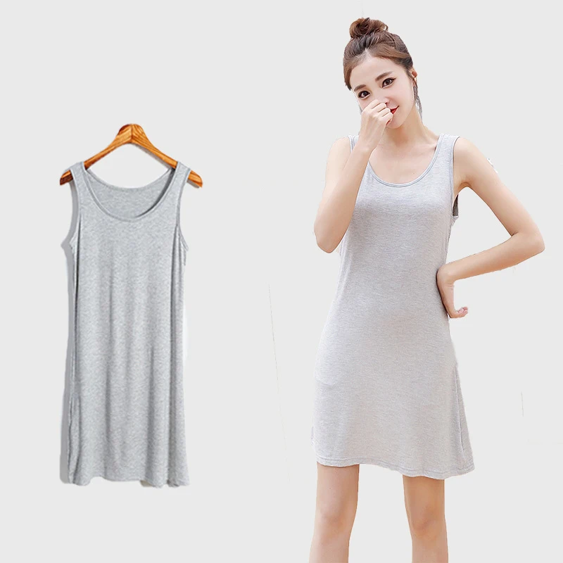 Женское однотонное длинное платье майка на бретельках облегающее мягкое Нижняя