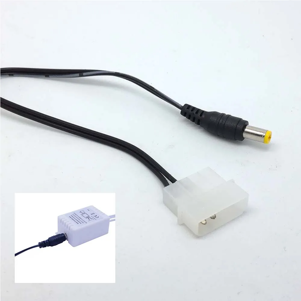 ПК 4PIN Molex 5,5 мм x 2,1 мм DC Мощность кабель Шнур адаптер 12 V/2A для блок управления RGB светодиодный