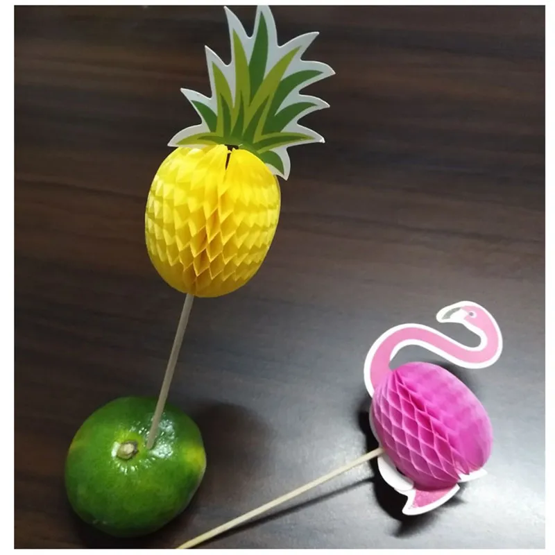 Украшение 10 шт. ананас фламинго фрукты зубочистка украшение для торта пасхальный