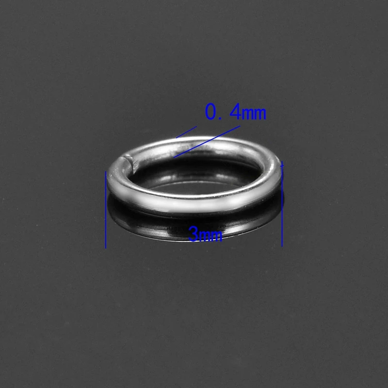 3mmx0.4mm 500pcs 500 шт./лот 2,5/3/3,5/4 мм соединительные кольца Нержавеющая сталь Открытый круг соединительные кольца DIY Цепочки и ожерелья браслет ювелирные изделия аксессуары - Цвет: 3mmx0.4mm 500pcs