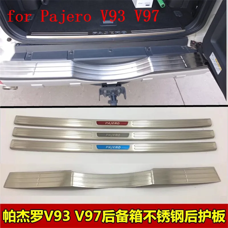 

Защитная накладка на задний бампер из нержавеющей стали для Mitsubishi Pajero V93 V97 2016-2018, Стайлинг автомобиля