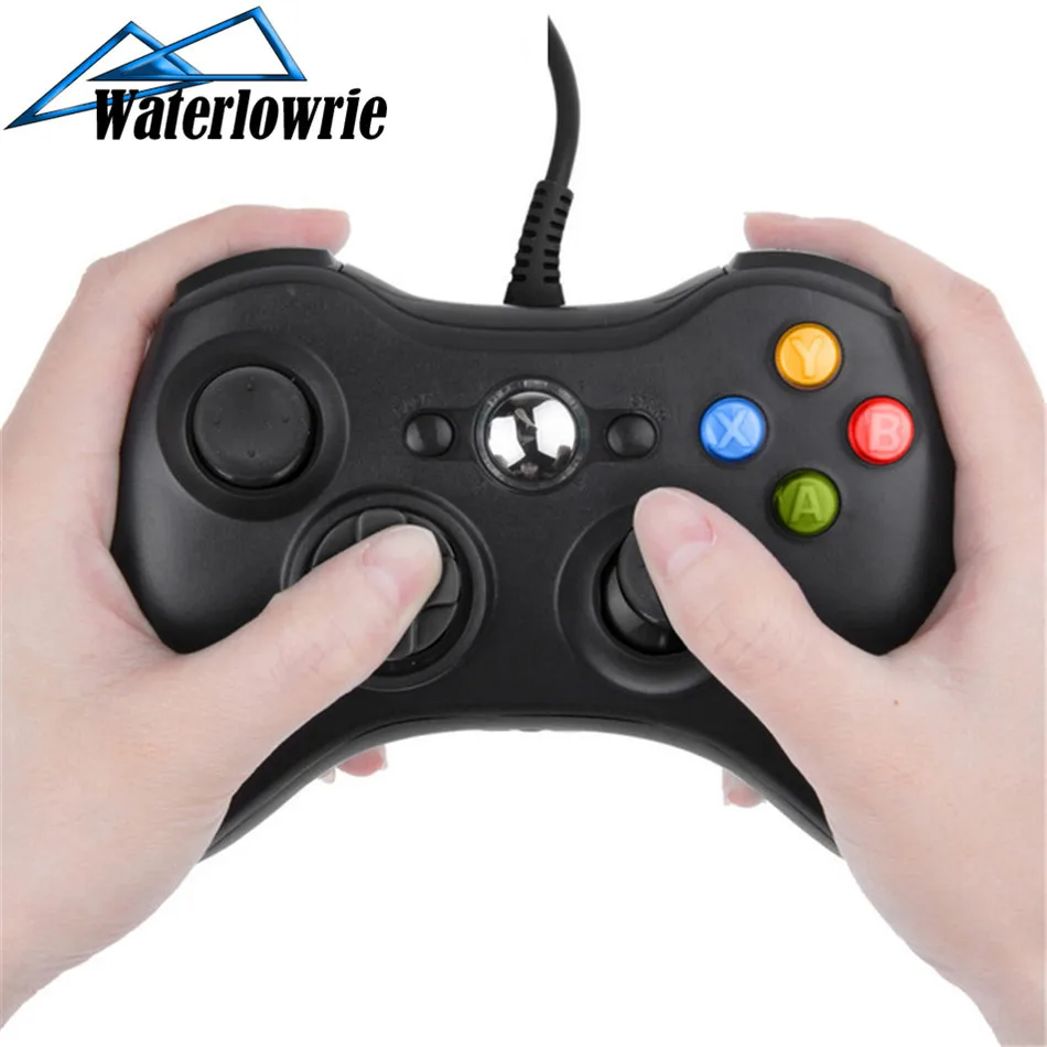 Для Xbox 360 джойстик USB проводной геймпад черный контроллер для официального microsoft PC