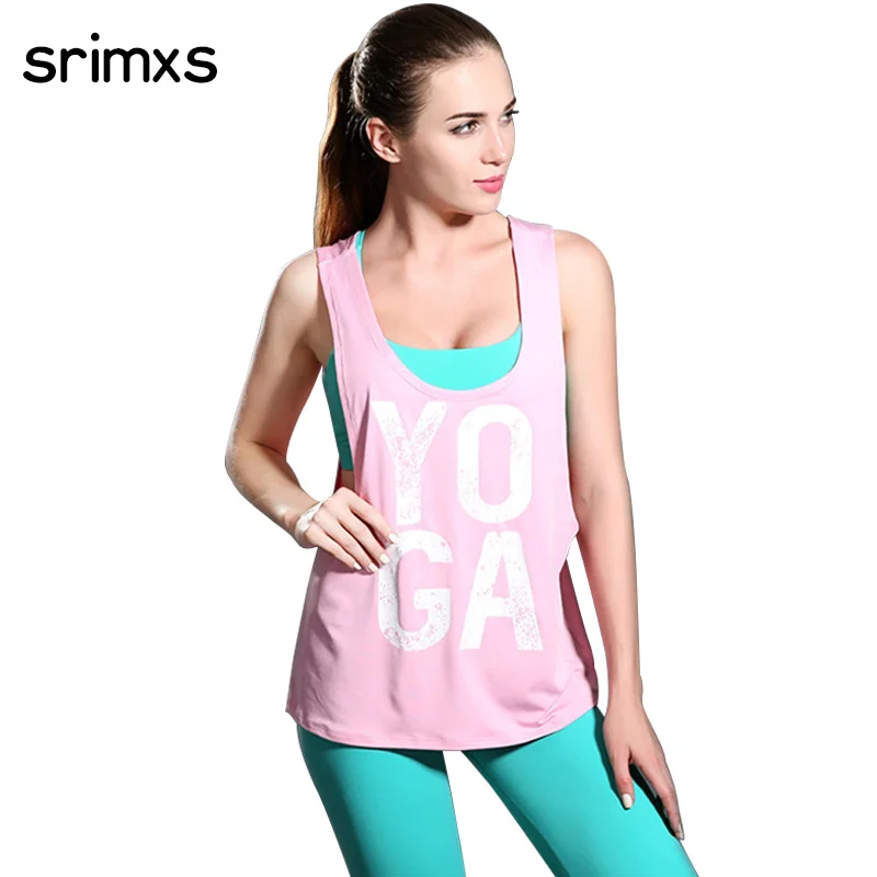 Женская рубашка для йоги со словами активного спорта бега фитнеса без рукавов