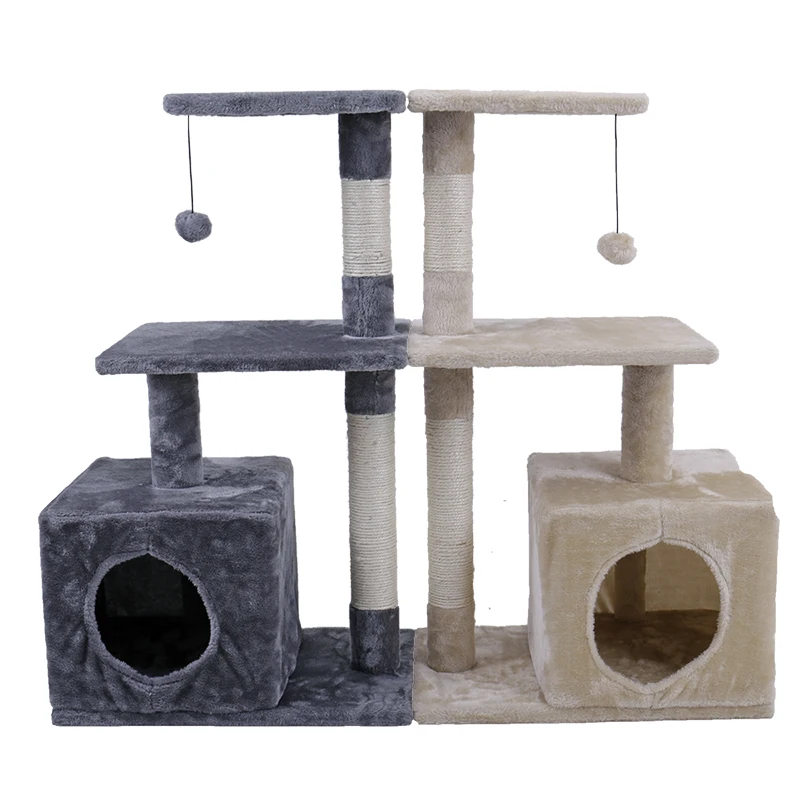 

US CA Domestic Delivery 175 cm Large Cat High Toy Cat House Tree Pet Furniture Scratched Wooden Tree Cat Jump Lladder 3 Size