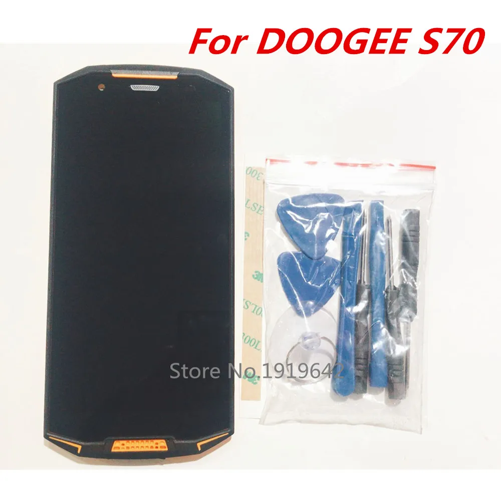 DOOGEE S70 ЖК дисплей Дисплей Digitzer в сборе с рамкой + сенсорный экран Экран Для 1280*720 5 99
