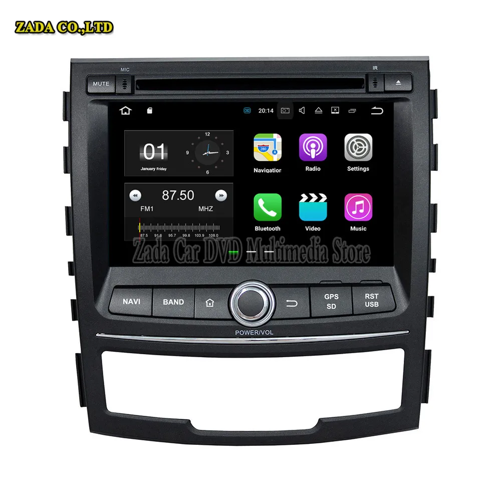 7 дюймов 4 Core 2G Android 8 1 автомобиль gps навигации для SsangYong Korando 2010 2011 2012 2013 с Поддержка